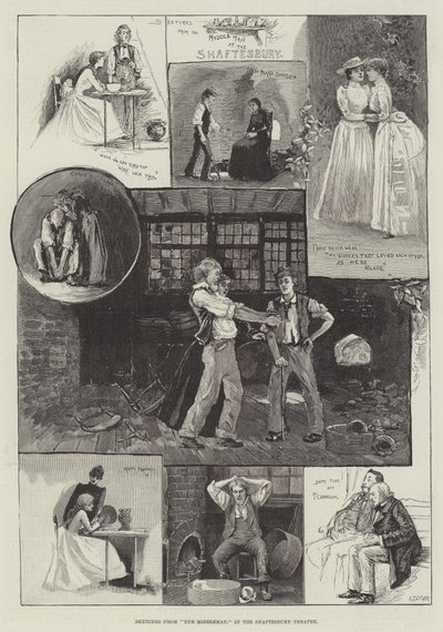 Croquis de The Middleman, au Shaftesbury Theatre - Henry Charles Seppings Wright